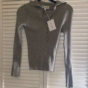 Jessica Simpson Ribbed Long sleeve Colored Shirt Size small